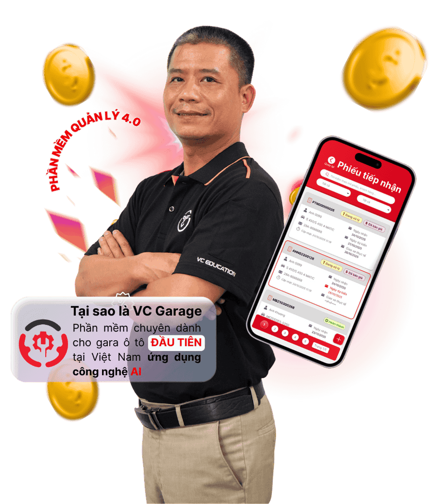VC Garage - phần mềm quản lý xưởng ứng dụng công nghệ AI