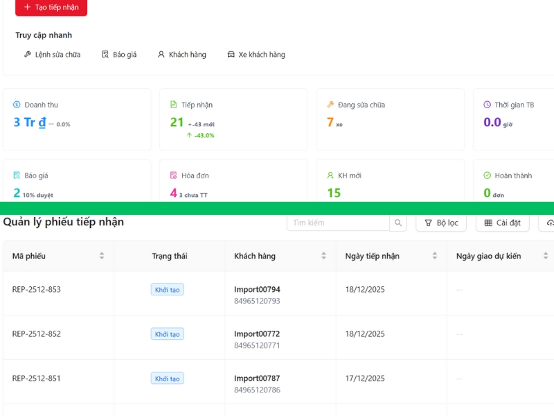 VC Garage: Tích hợp phần mềm quản lý gara tăng hiệu suất tối đa 5 VC Garage giúp quản lý thông tin khách hàng dễ hơn