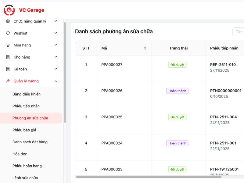 VC Garage - Phần mềm quản lý dịch vụ ô tô hiệu quả 4 Quản lý khách hàng và chăm sóc sau sửa chữa (CRM)