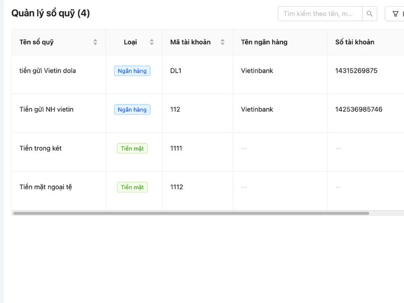 Phần mềm kế toán gara ô tô là gì? Lợi ích & chức năng của phần mềm 9 Quản lý sổ quỹ tiền mặt và tài khoản ngân hàng.
