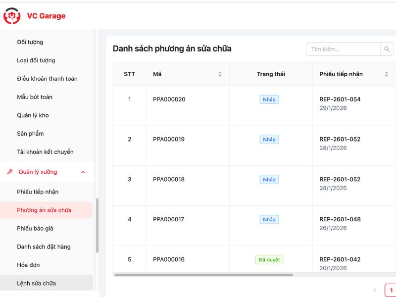 Làm sao đối soát kho gara chính xác, tránh thất thoát và sai lệch 6 Đối chiếu kho thực tế với phiếu sửa chữa