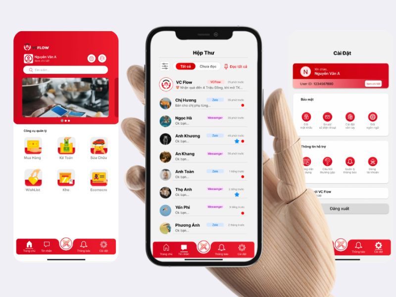 giao diện phần mềm erp