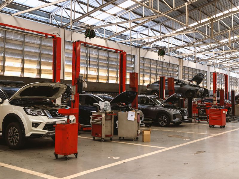 Phân bổ các khu vực xe rõ ràng để tránh ùn tắc trong xưởng