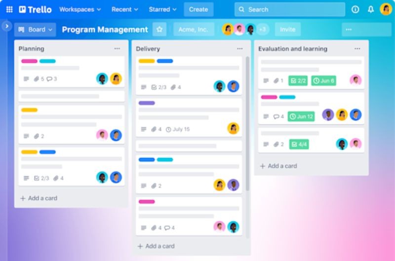 Trello – Quản lý tiến độ dạng bảng (giải pháp tạm thời)