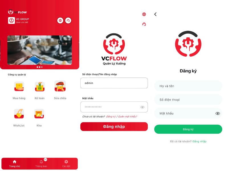 VC Garage - phần mềm quản lý xưởng thông minh