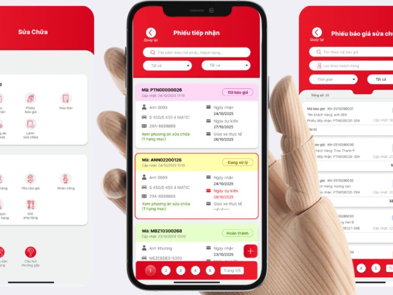 VC Garage – App theo dõi tiến độ công việc chuyên cho gara ô tô