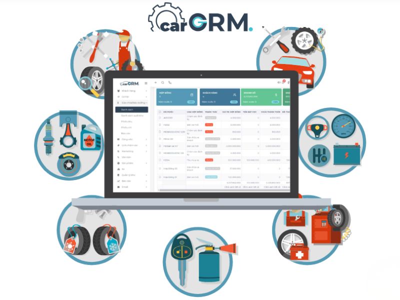carCRM – Quản lý từ rửa xe đến sửa chữa lớn