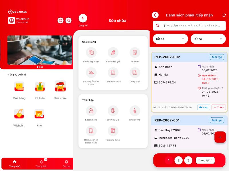 Module quản lý xưởng