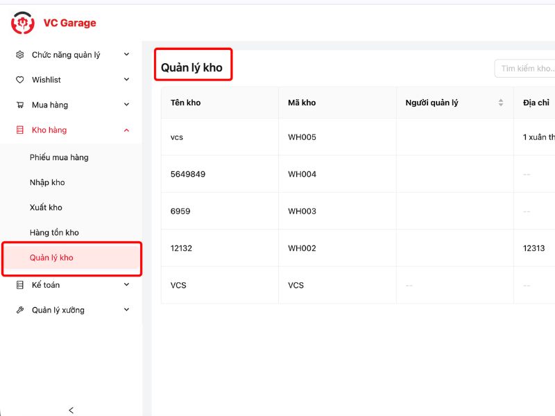 Quản lý kho