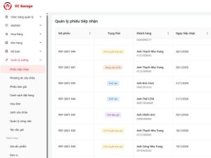 Quản lý phiếu tiếp nhận đồng bộ