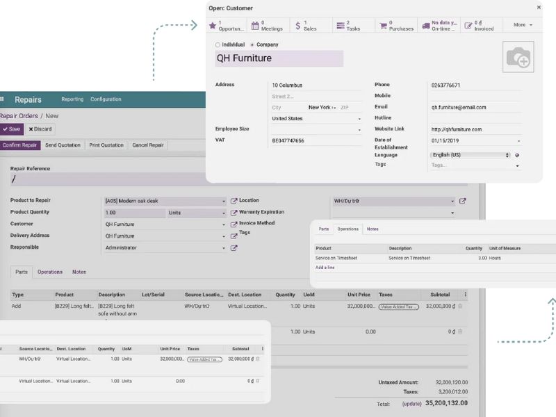 Viindoo Repairs – Quản lý lệnh sửa chữa liên quan đến bảo hành