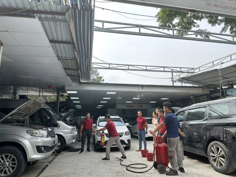 an toàn pccc xưởng ô tô 