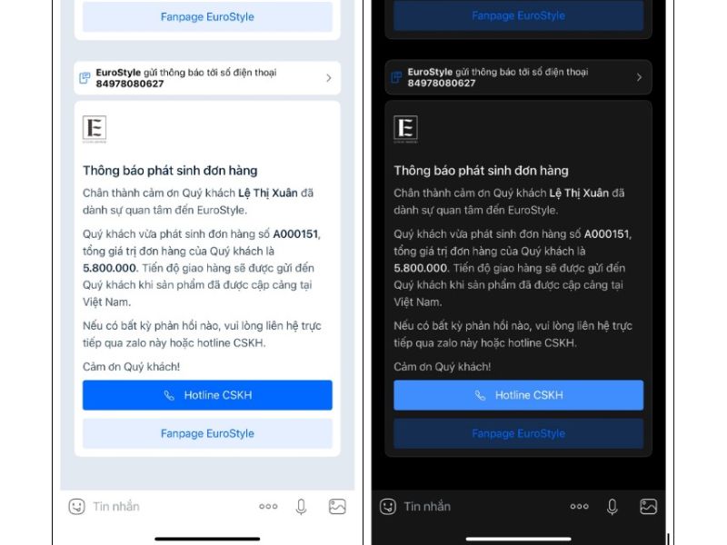 gửi zalo nhắc bảo dưỡng ô tô