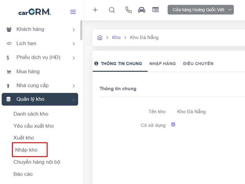 carCRM – Quản lý xe, khách hàng, kho phụ tùng và nhân sự