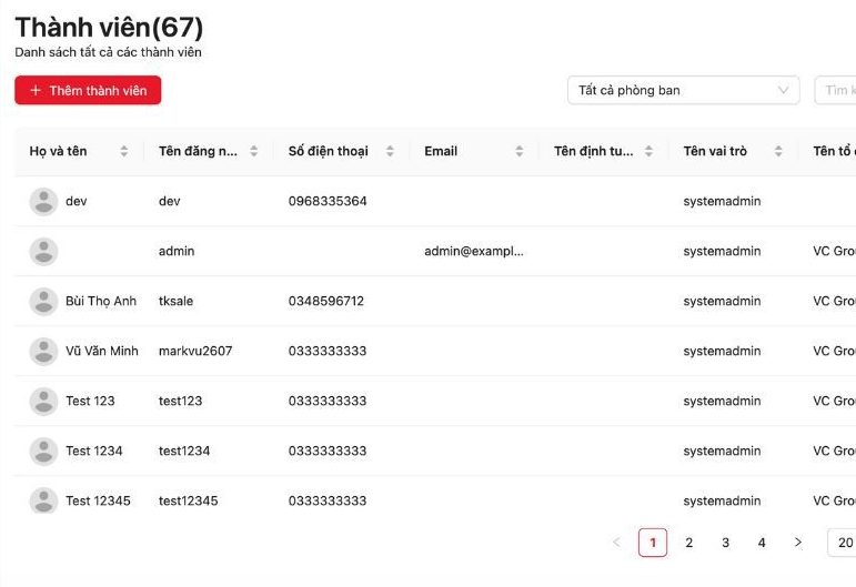 Hệ thống phần mềm quản lý xưởng lốp của VC Garage