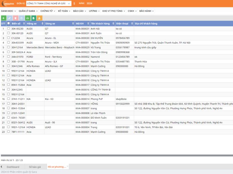 KGara (BSS) – Quản lý lịch hẹn và phân công KTV