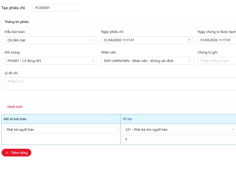 Kiểm tra lại thông tin rồi mới tạo phiếu
