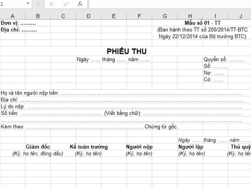 Phiếu thu điện tử gara: Đặc điểm, lợi ích & các mẫu phiếu phổ biến 6 Mẫu phiếu thu theo thông tư 200