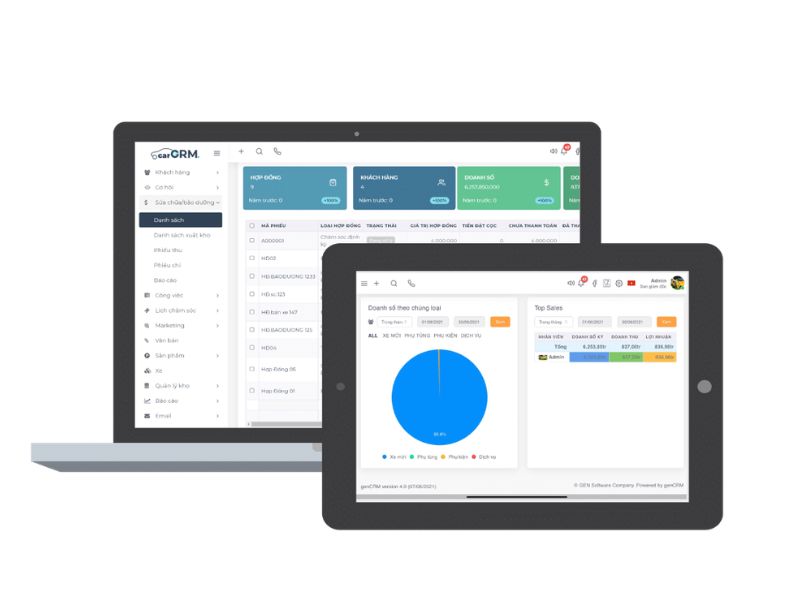 Phần mềm quản lý chăm sóc ô tô carCRM