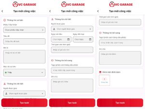 VC Garage - Phần mềm quản lý kỹ thuật viên gara