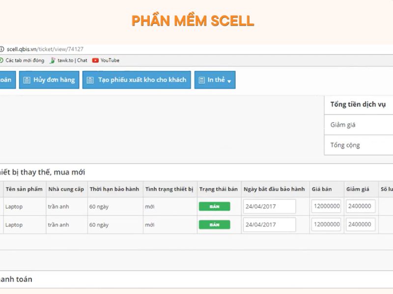 Phần mềm QBIS SCELL